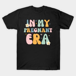 In My Pregnant Era - Pregnancy New Mom Groovy Mother's Day T-Shirt